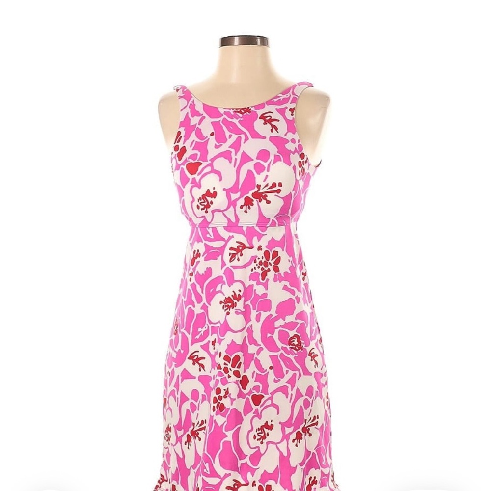 Carve Designs Pink and White Sleeveless Sun / swim dress